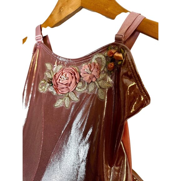 Tutu School Pink Ballerina Dress Girls 4/5 | Shimmery Rose Ballet Costume with F - Picture 7 of 11